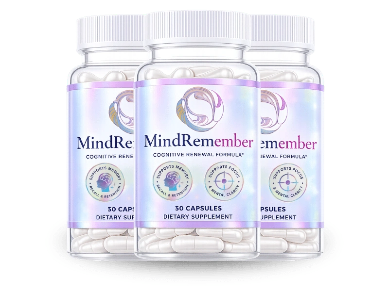 MindRemember three bottle 90 day supply pack, most popular option
